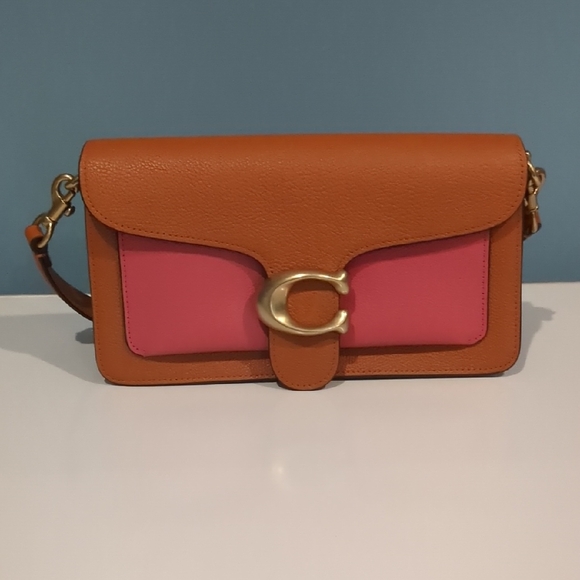 Coach Tan and Pink Crossbody Bag